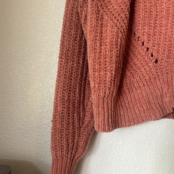 American Eagle Button Up V Neck Knot Sweater XS - Picture 7 of 10